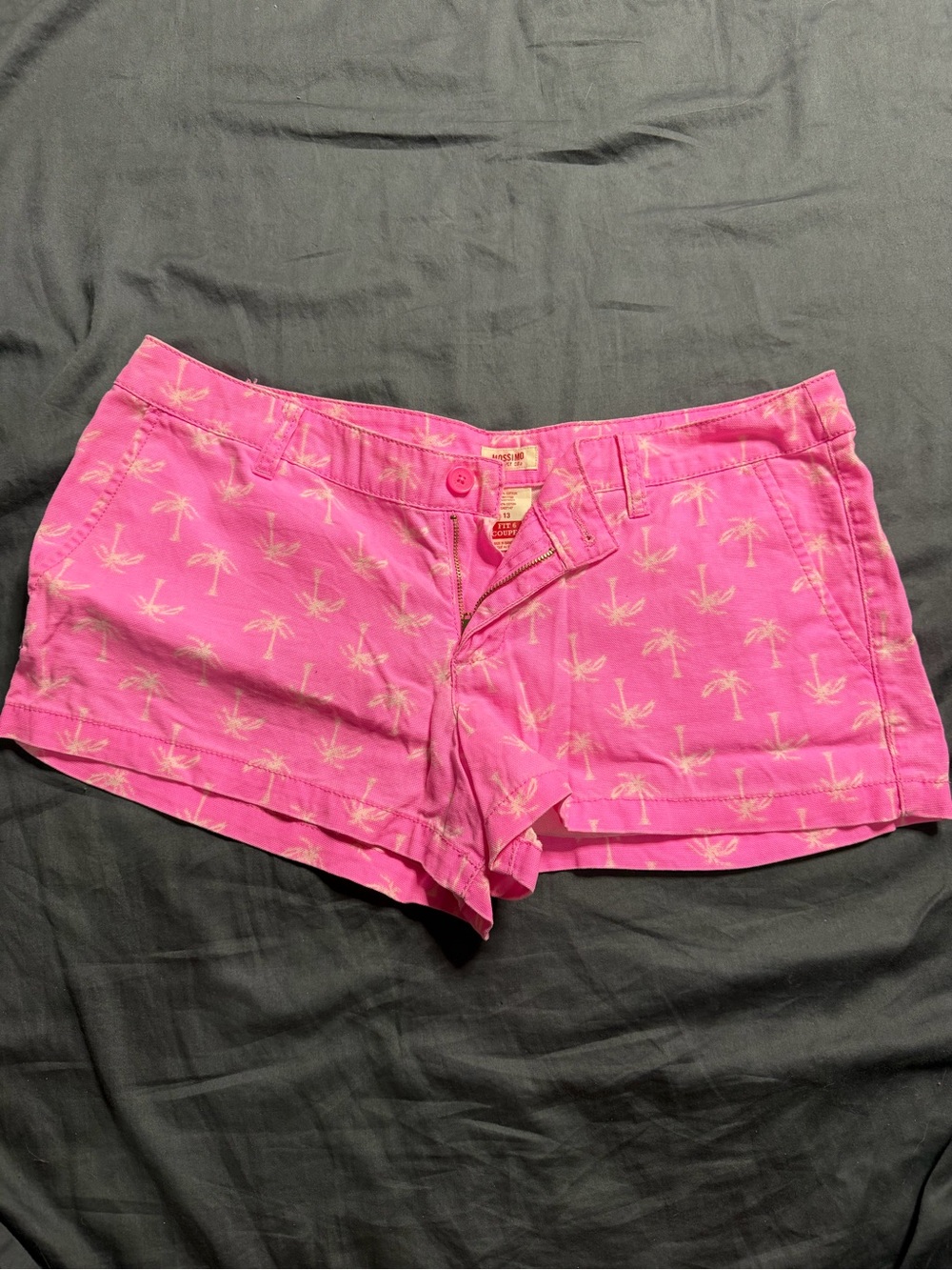 Mossimo Supply Co. Bright Pink Palm-Print Jean Shorts
